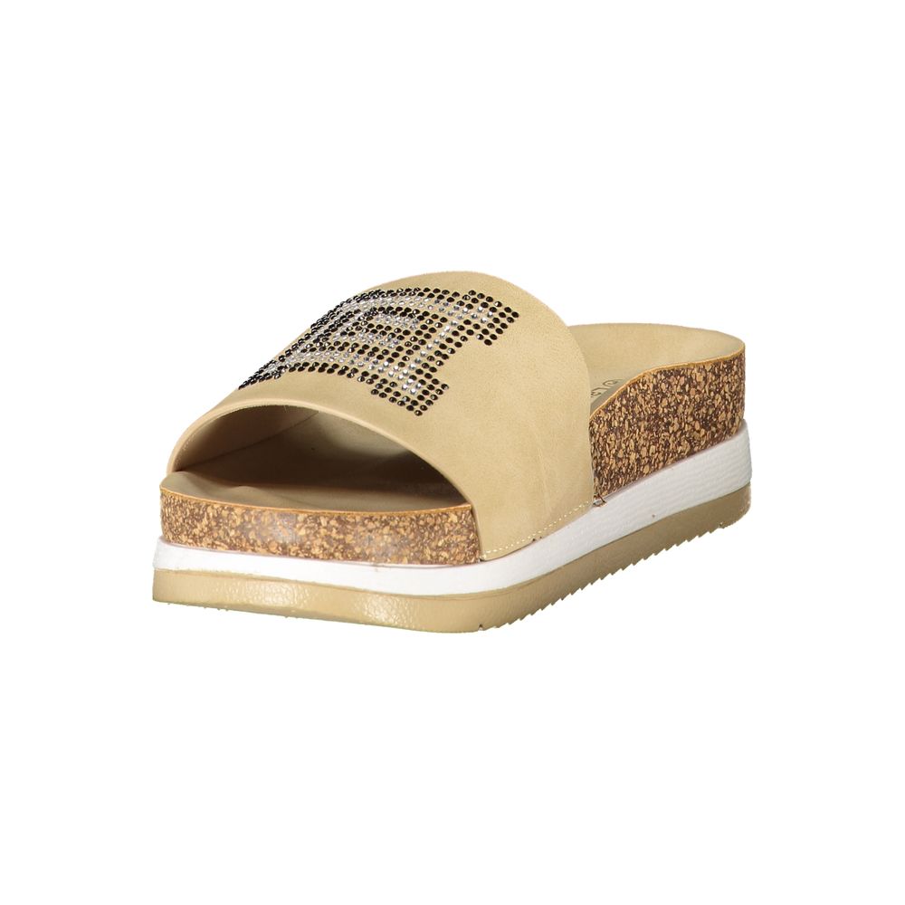 Laura Biagiotti Beige Polyurethane Women's Slipper | Regal Royce