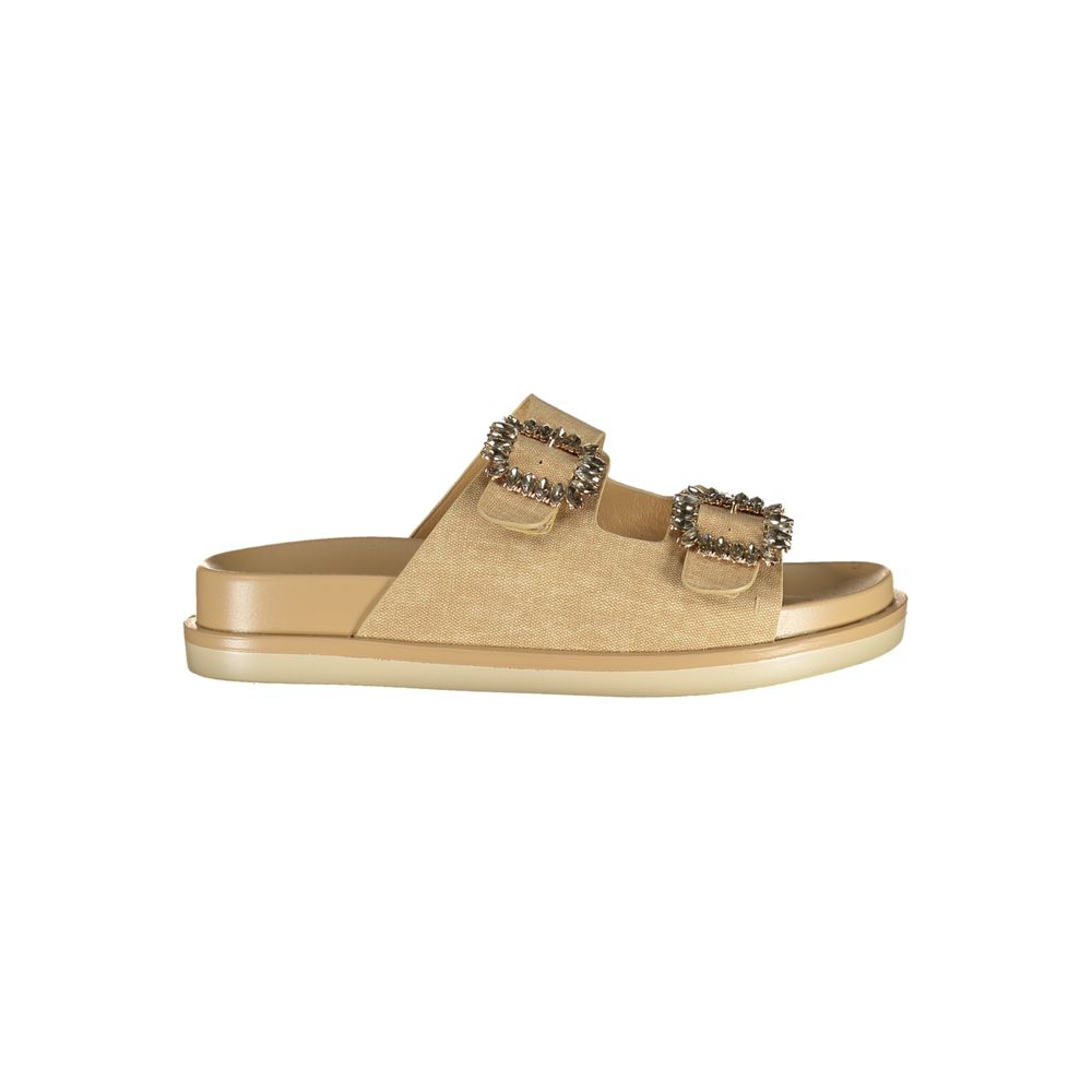 Laura Biagiotti Beige Polyurethane Women's Slipper | Regal Royce
