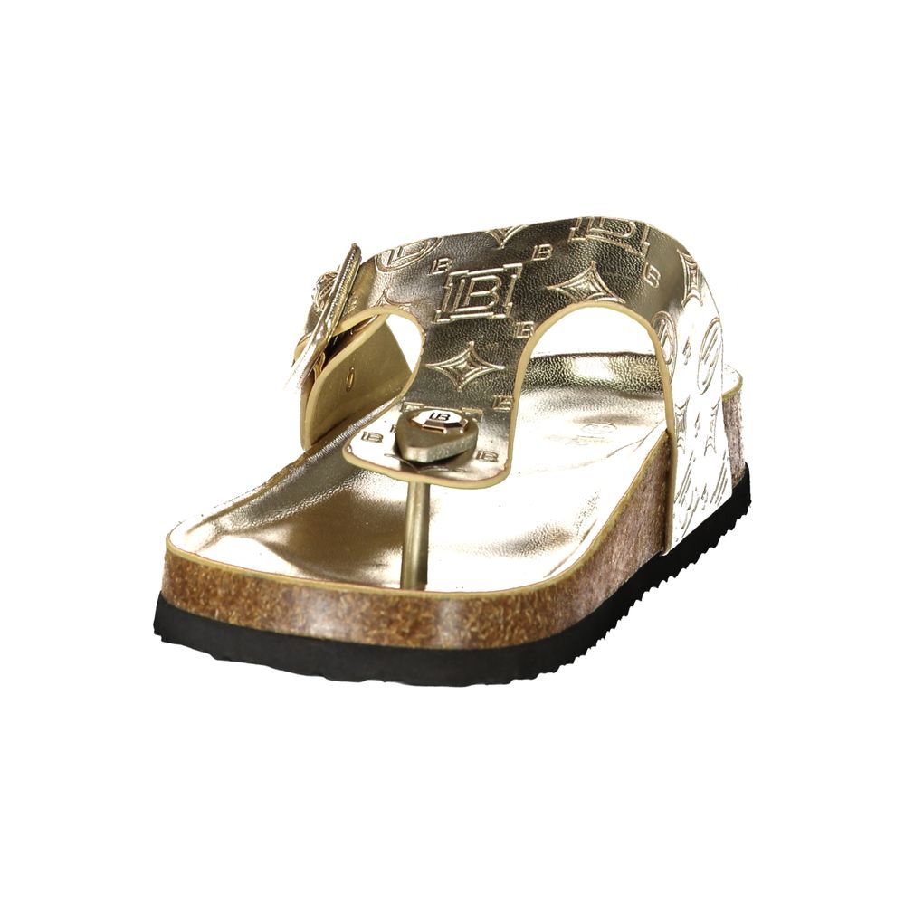 Laura Biagiotti Gold Poliuretano Women's Slide | Regal Royce