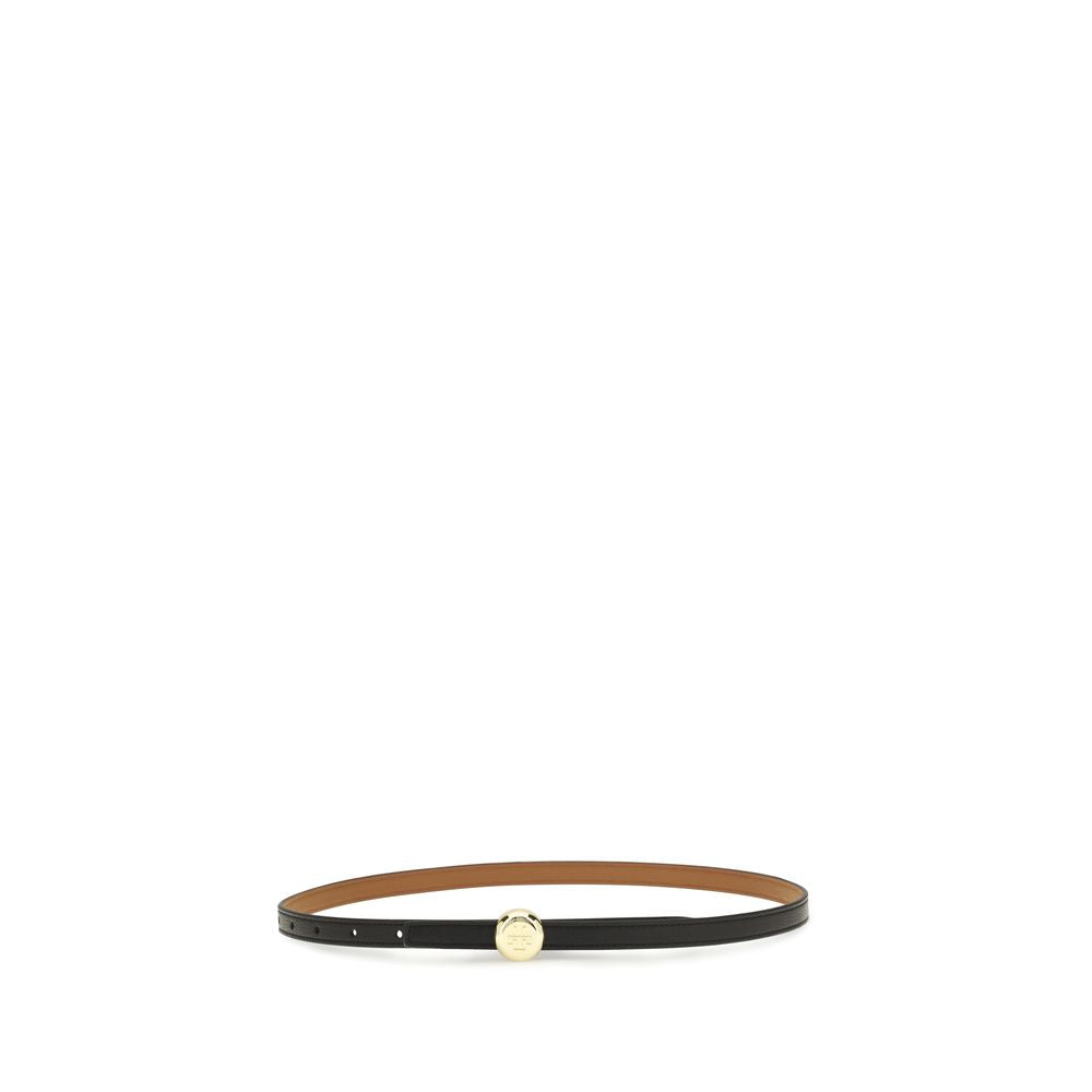 Tory Burch Black Calf Leather Bos Taurus Regular Belt | Regal Royce