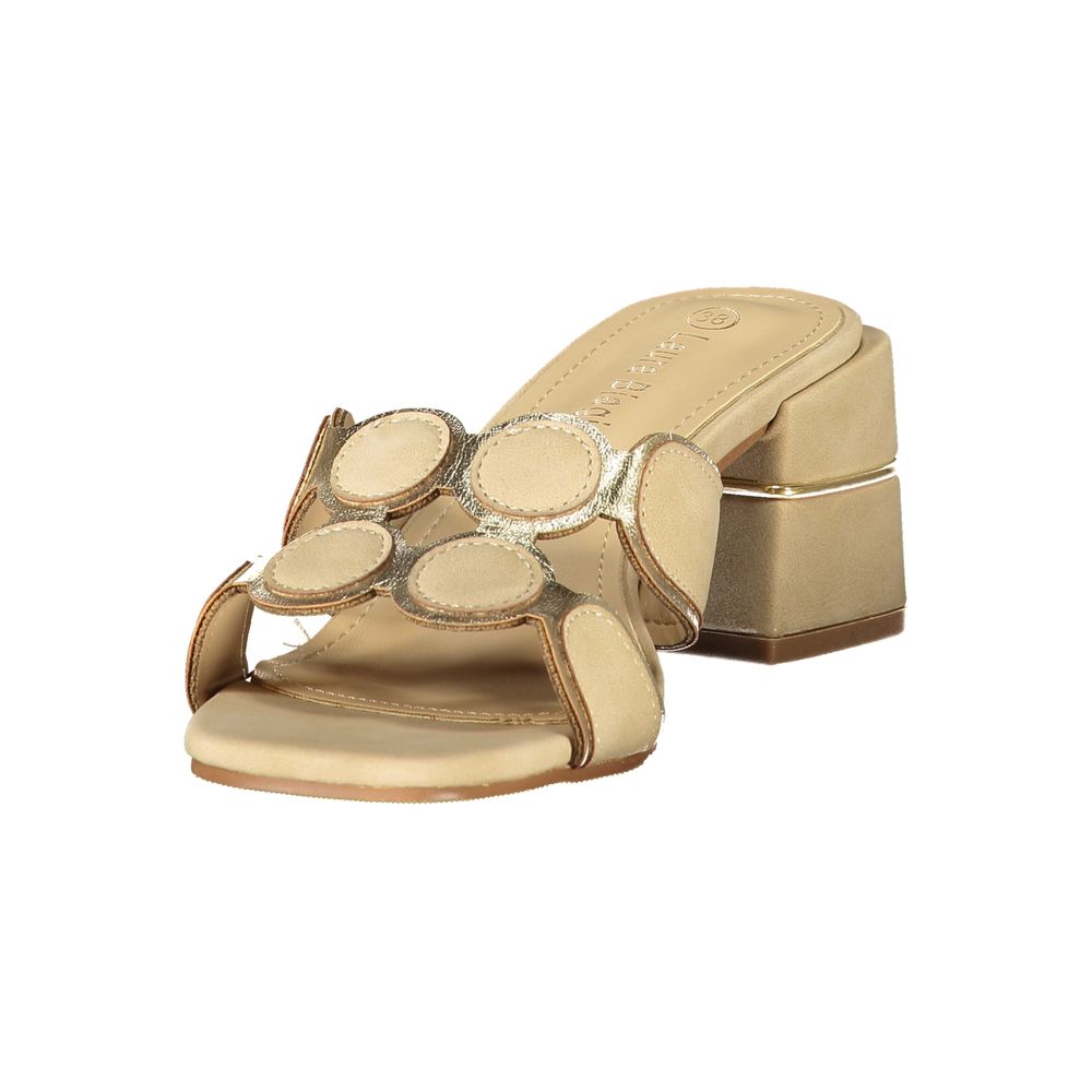 Laura Biagiotti Beige Polyurethane Women's Sandal | Regal Royce