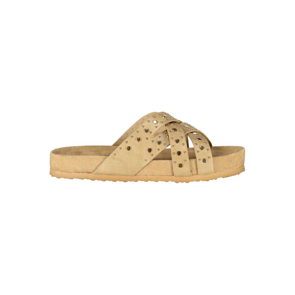 Laura Biagiotti Beige Polyurethane Womens Sandal | Regal Royce