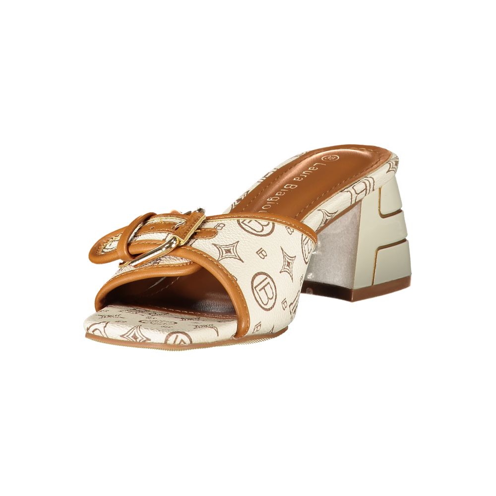 Laura Biagiotti Beige Polyurethane Women's Sandal | Regal Royce