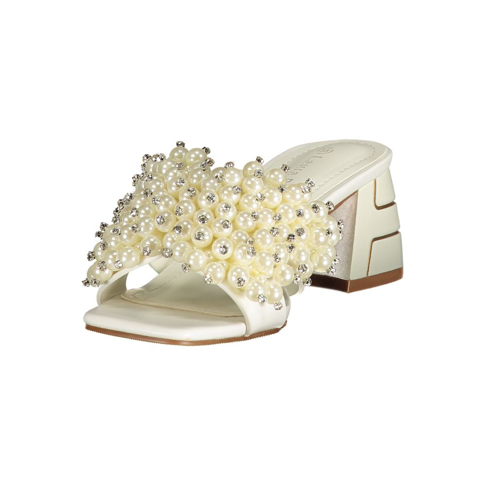 Laura Biagiotti Bianco Poliuretano Donna Sandal | Regal Royce