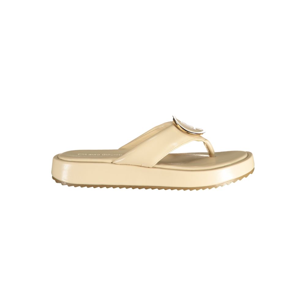 Laura Biagiotti Beige Polyurethane Women's Sandal | Regal Royce