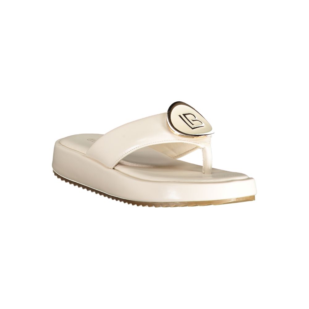 Laura Biagiotti White Polyurethane Women's Sandal | Regal Royce