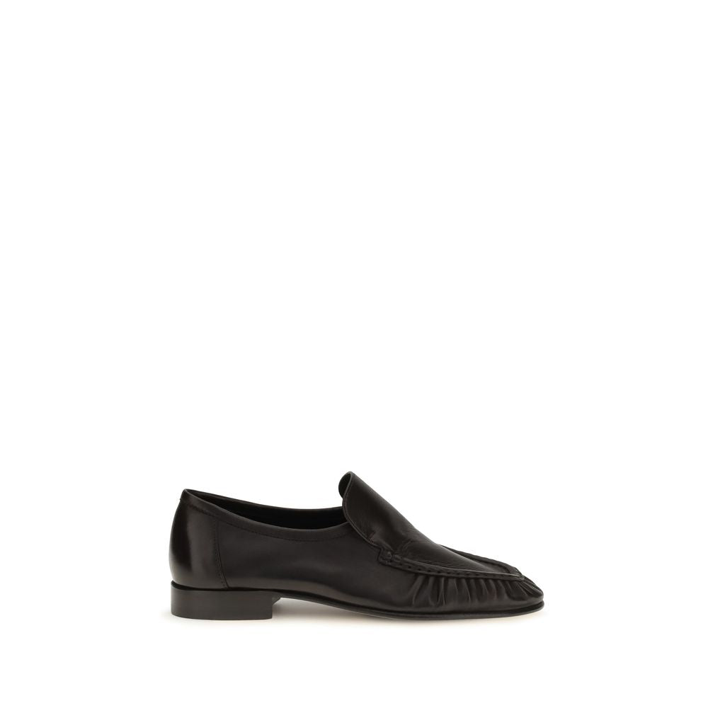 The Row Brown Suede Leather Slip-On Loafers | Regal Royce