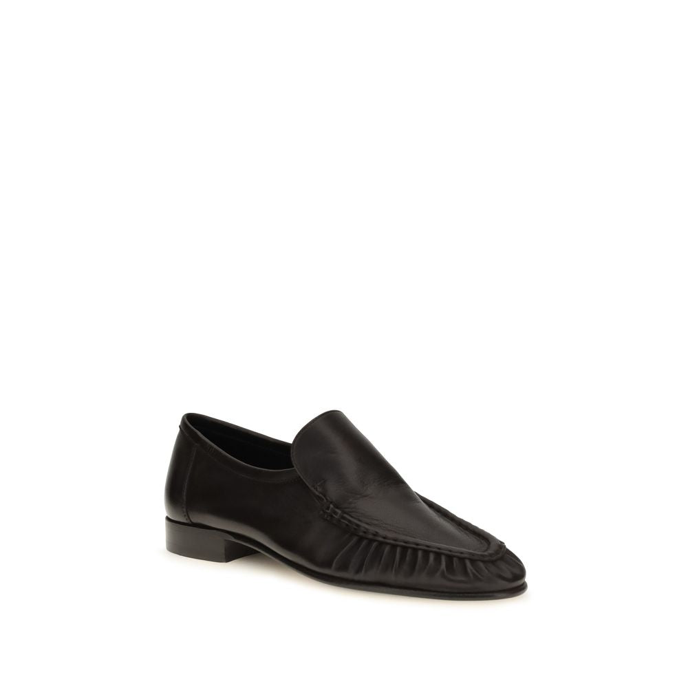 The Row Brown Suede Leather Slip-On Loafers | Regal Royce