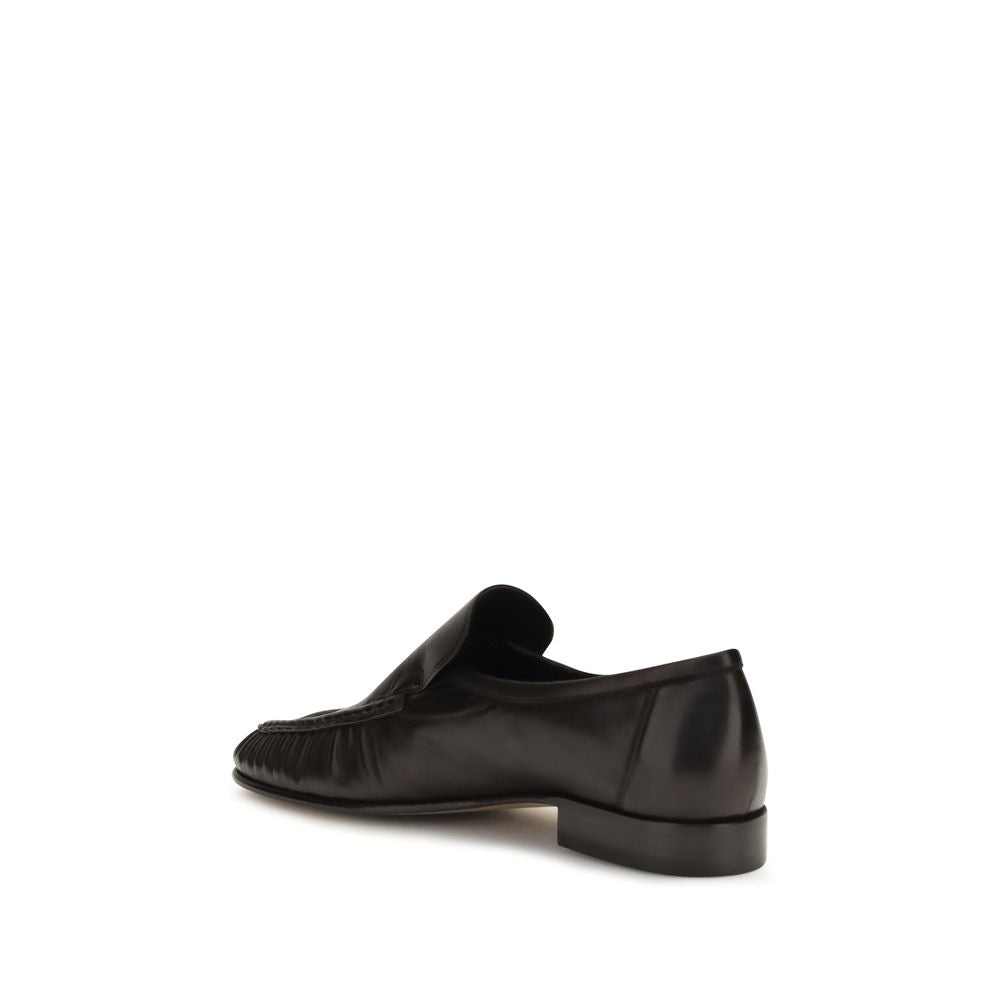 The Row Brown Suede Leather Slip-On Loafers | Regal Royce