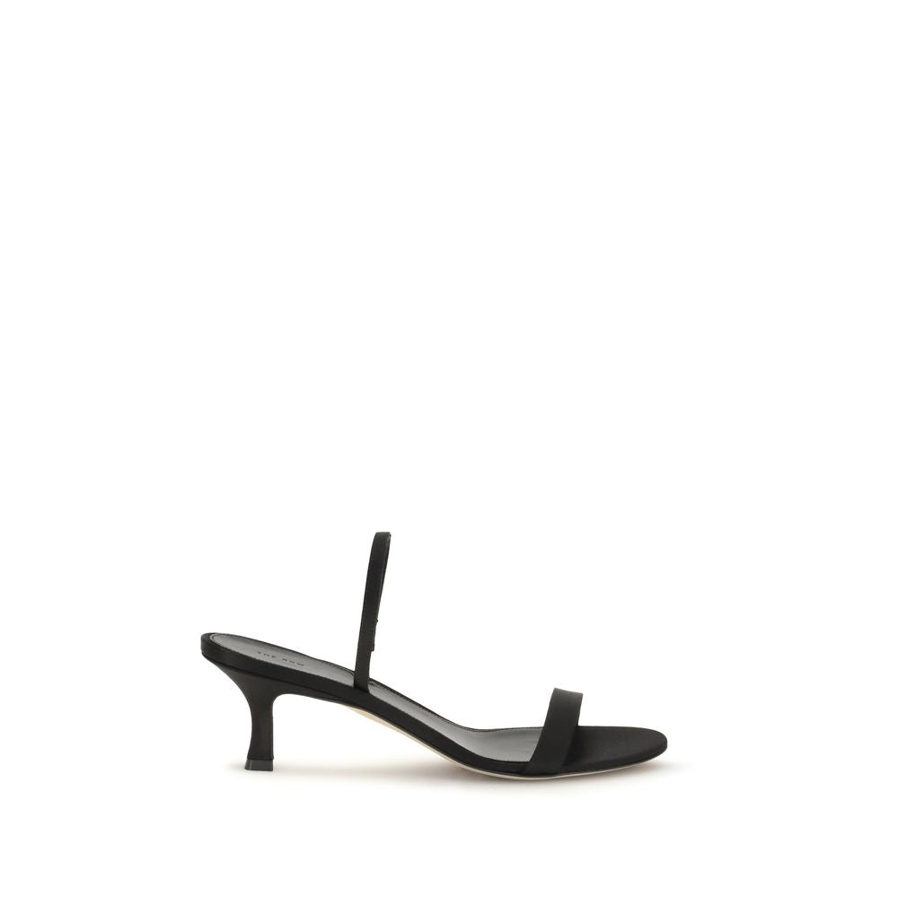 The Row Black Calf Leather Bos Taurus Stiletto Heel Sandals | Regal Royce