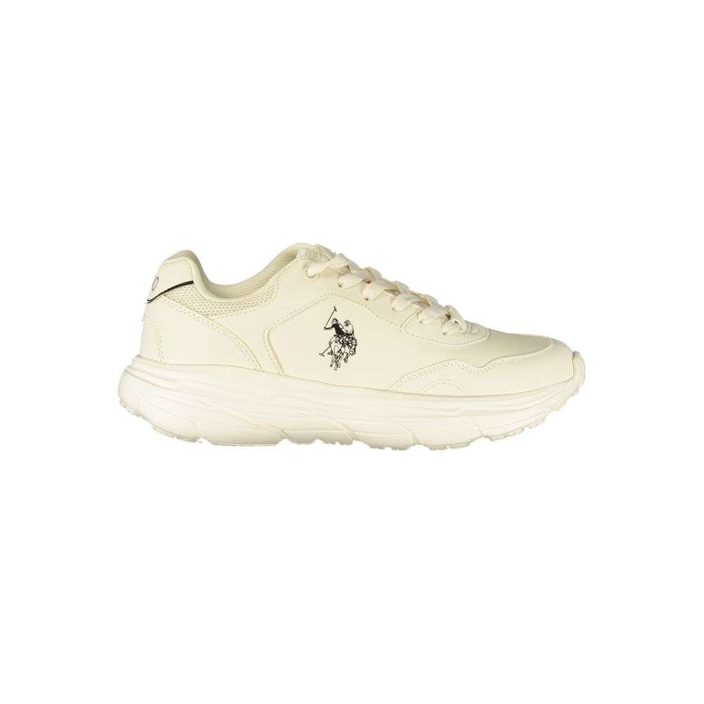U.S. POLO ASSN. White Polyurethane Women's Sneaker | Regal Royce