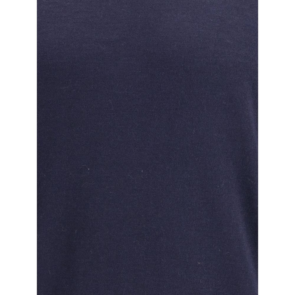 Brunello Cucinelli Blue Wool Oves Aries Turtleneck | Regal Royce