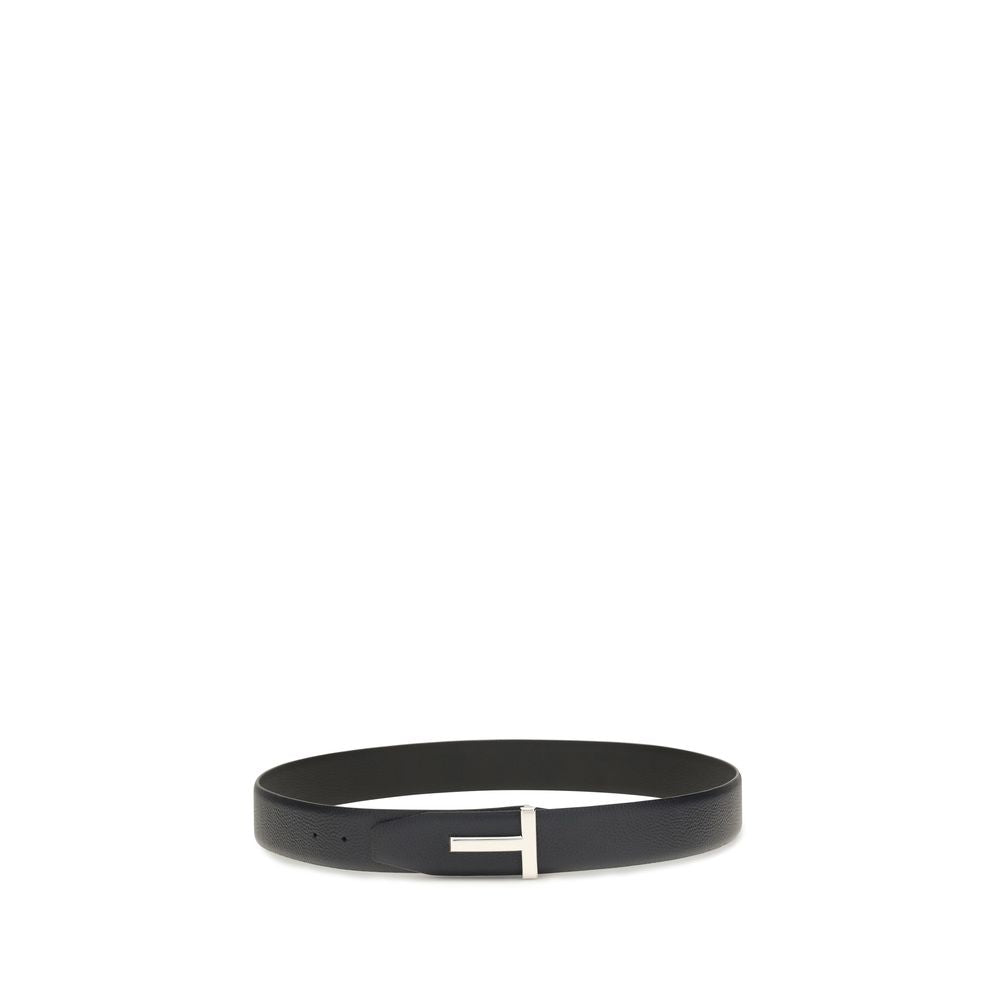 Tom Ford Black Calf Leather Bos Taurus Belt | Regal Royce