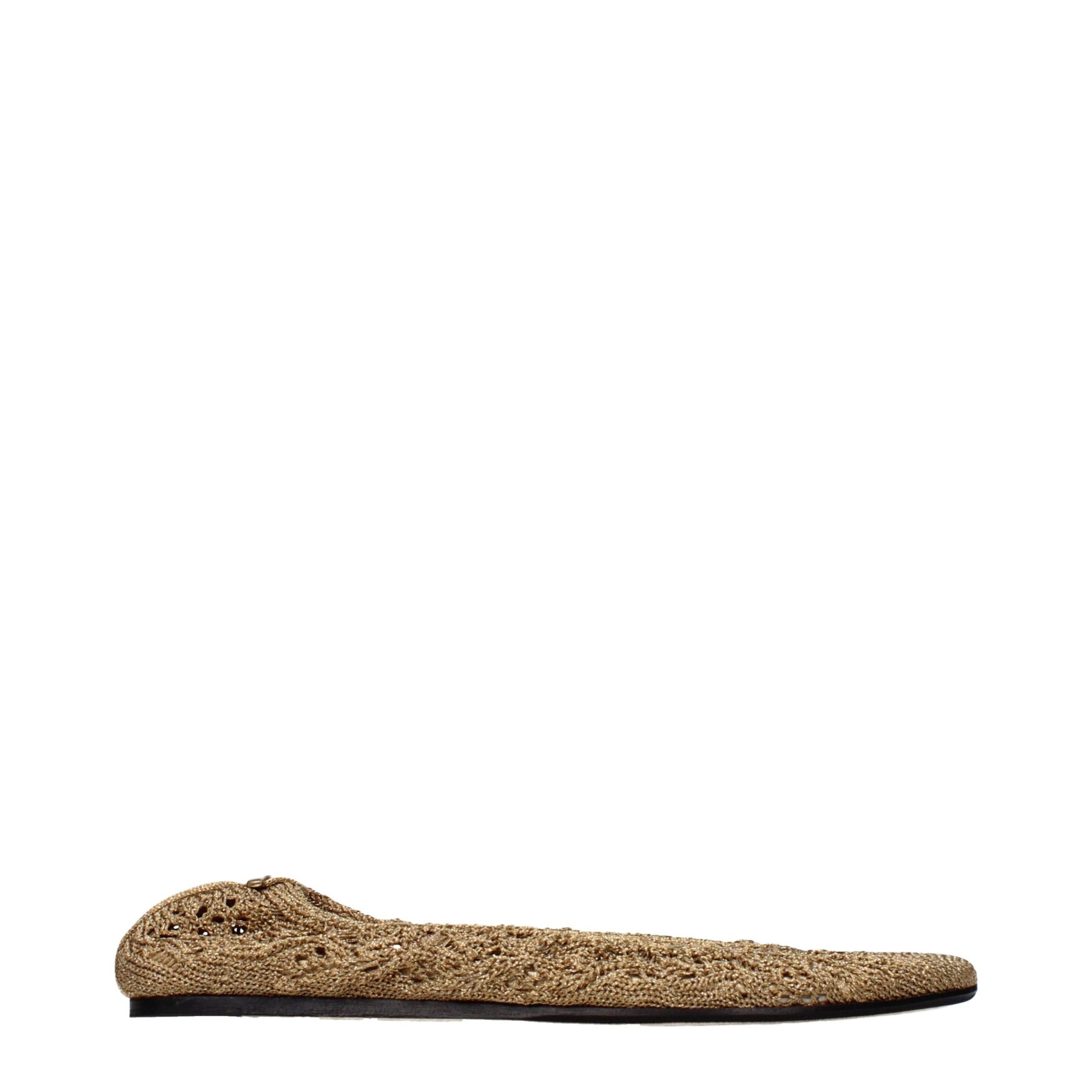 Isabel Marant Gold Fabric Ballet Flats | Regal Royce