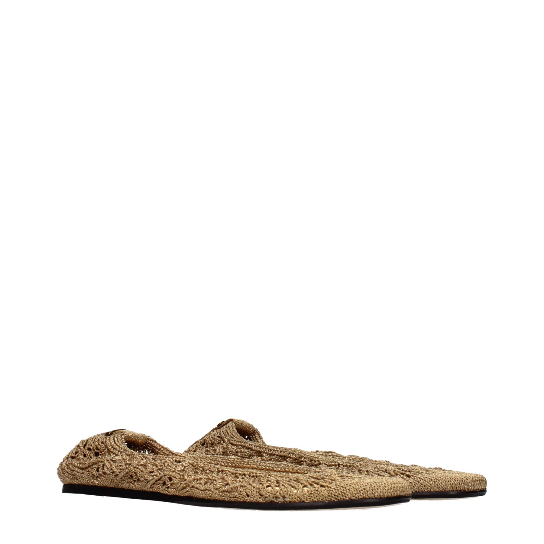 Isabel Marant Gold Fabric Ballet Flats | Regal Royce