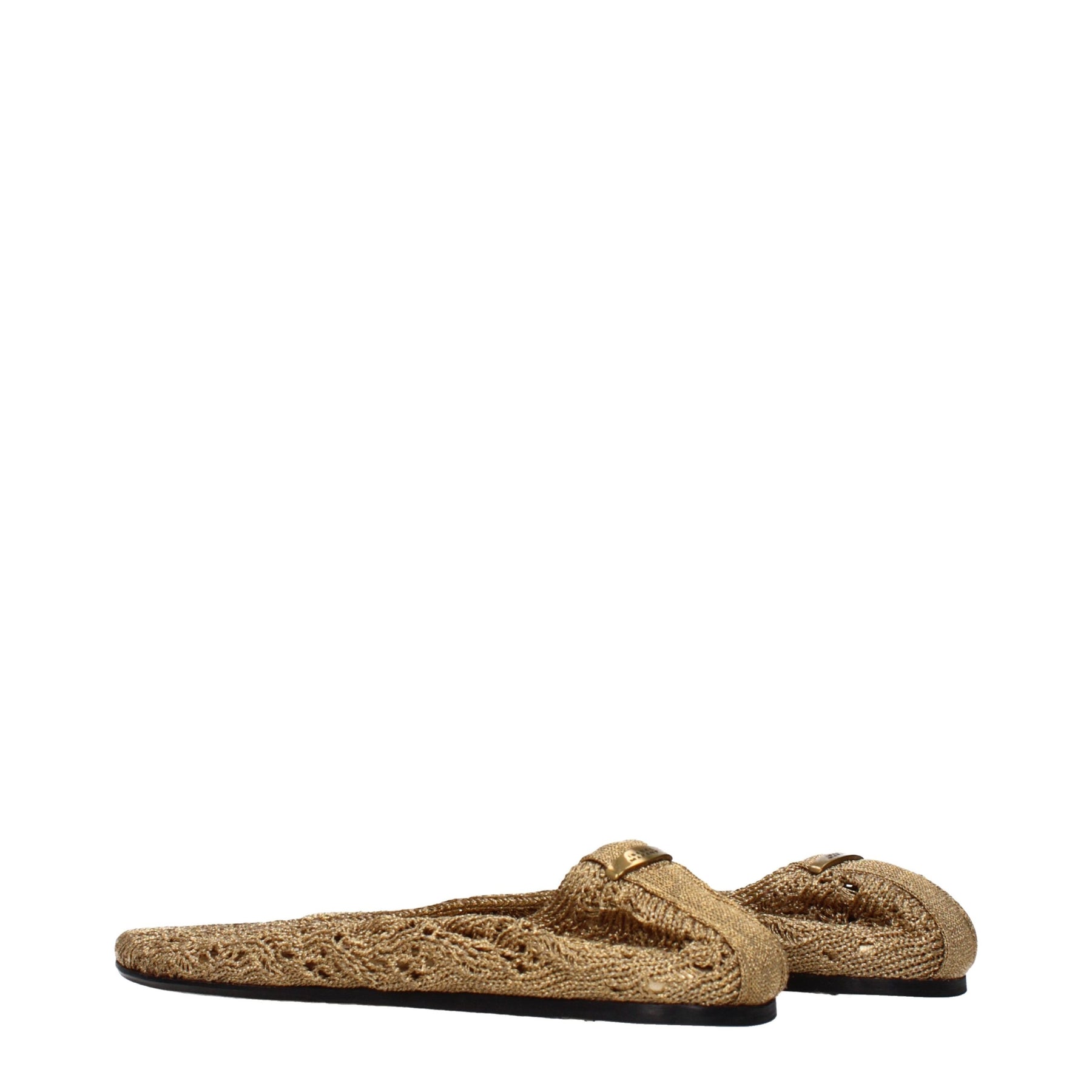 Isabel Marant Gold Fabric Ballet Flats | Regal Royce