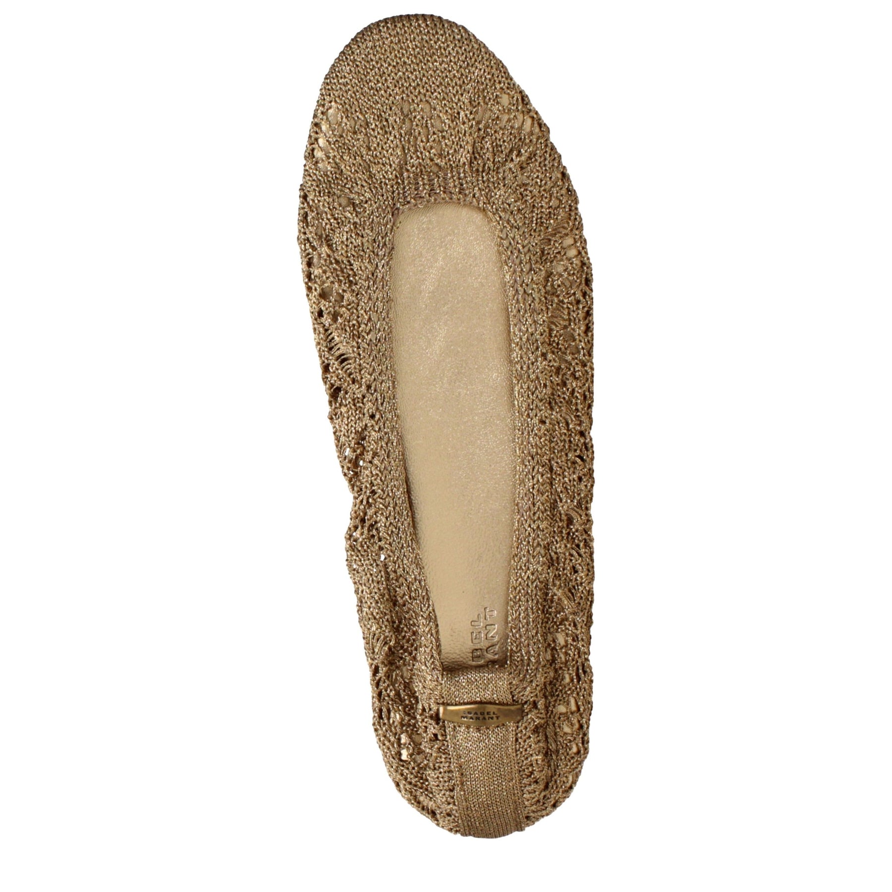 Isabel Marant Gold Fabric Ballet Flats | Regal Royce