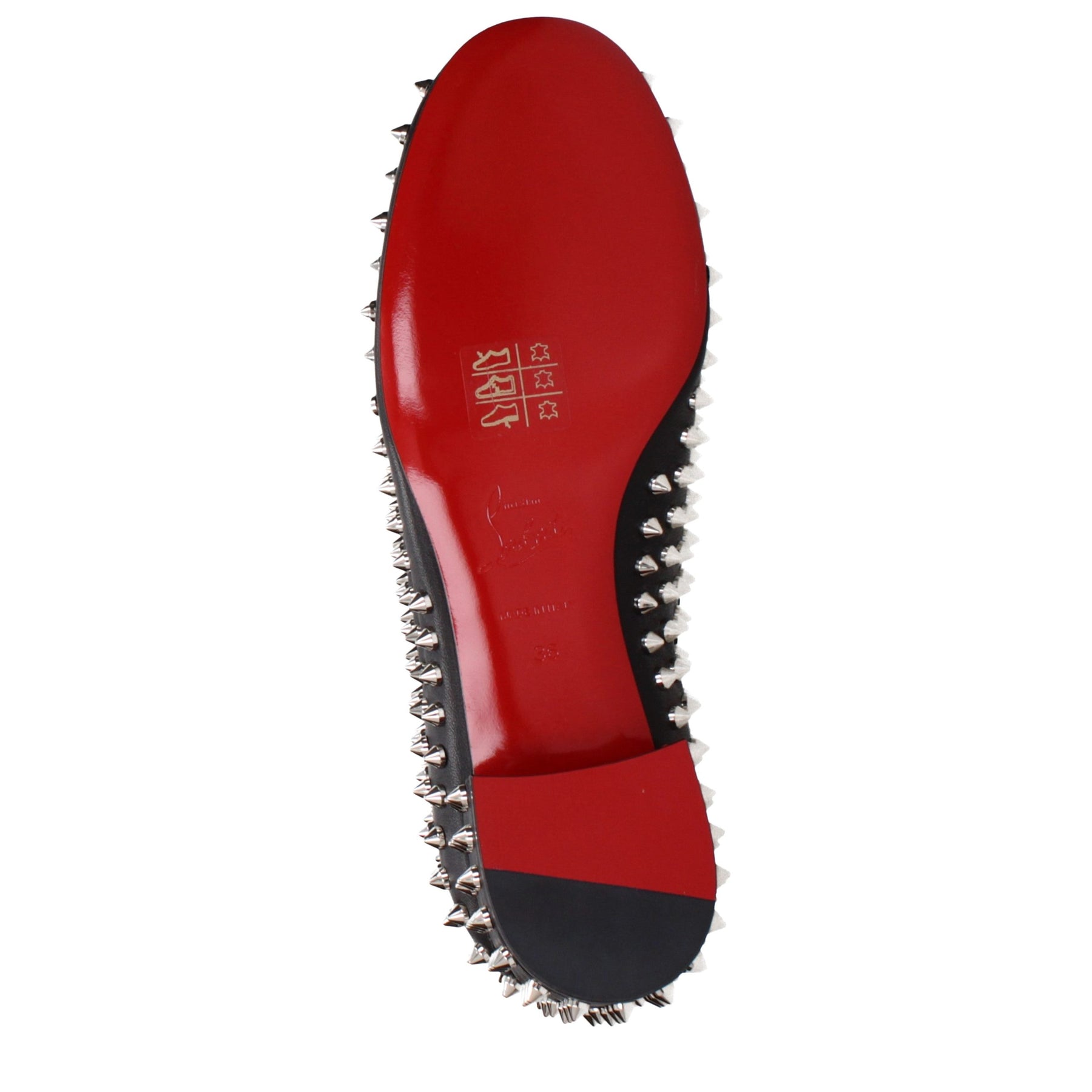 Christian Louboutin Black Leather Slip-On Loafers | Regal Royce