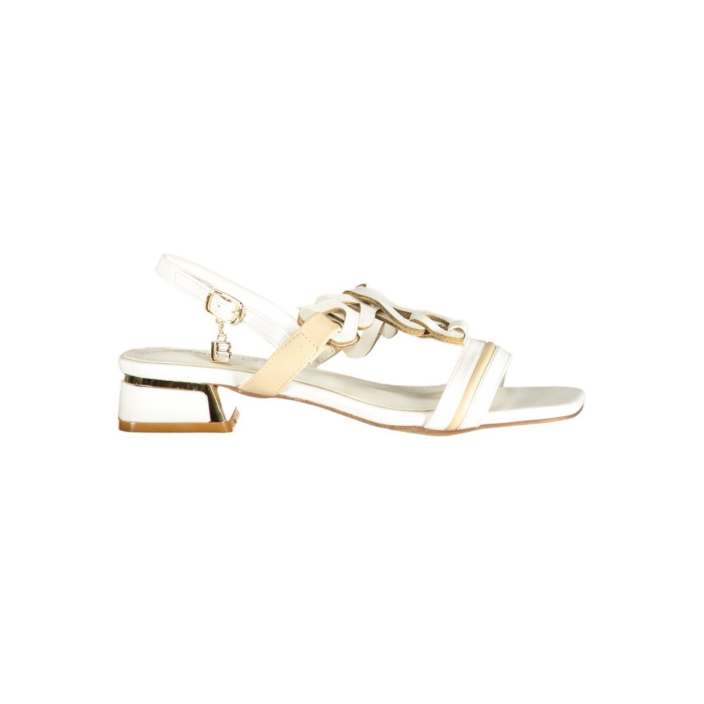 Laura Biagiotti White Polyurethane Women's Sandal | Regal Royce