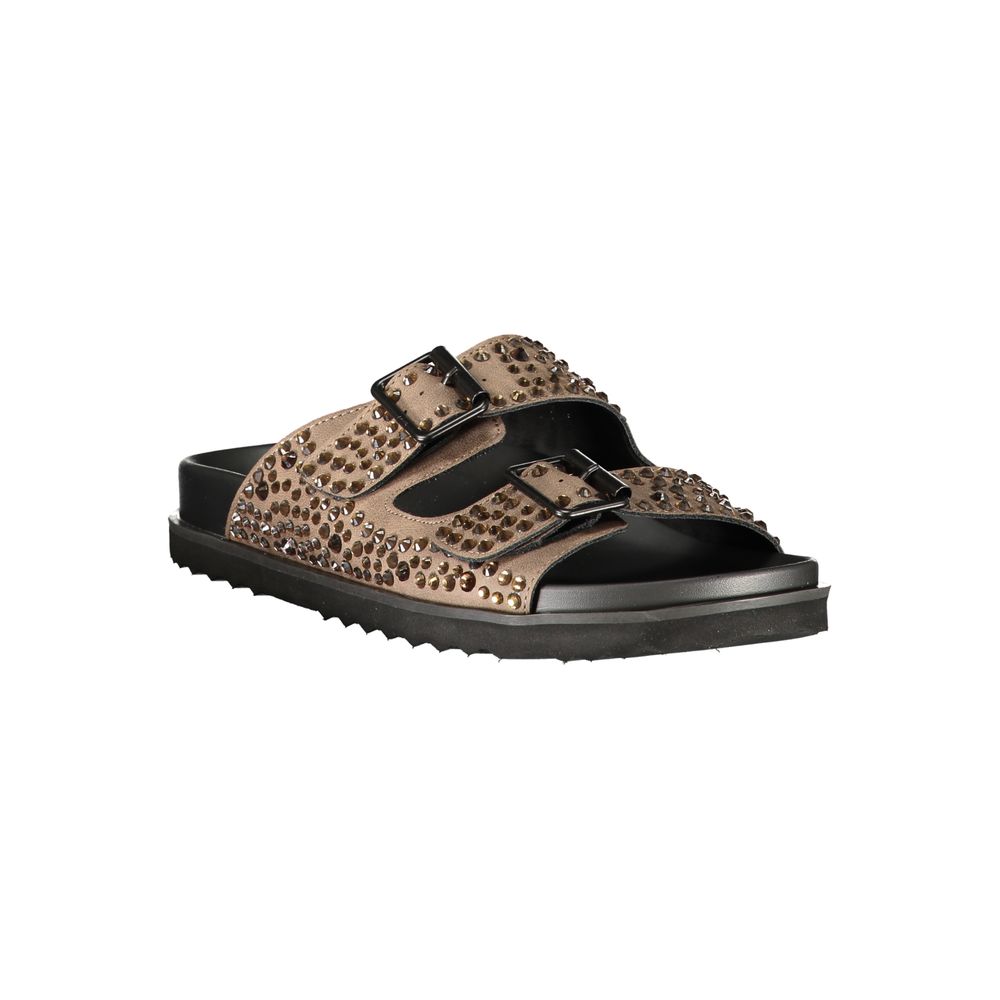 Laura Biagiotti Brown Polyurethane Women's Slipper | Regal Royce