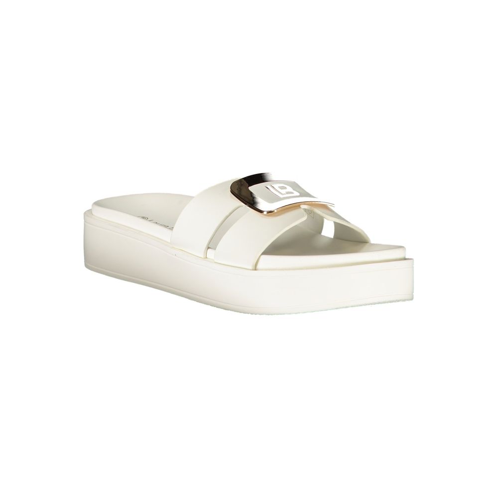 Laura Biagiotti Bianco Polyurethane Womens Sandal | Regal Royce