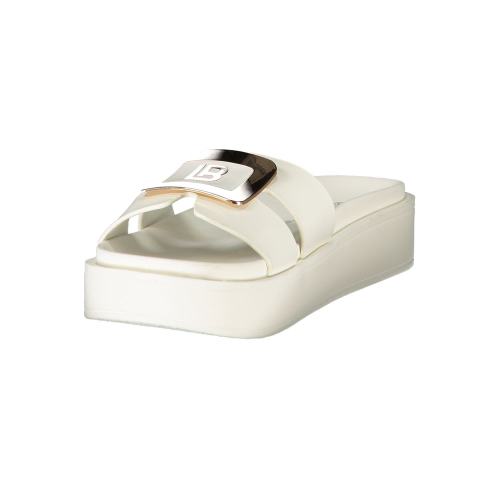 Laura Biagiotti Bianco Polyurethane Womens Sandal | Regal Royce