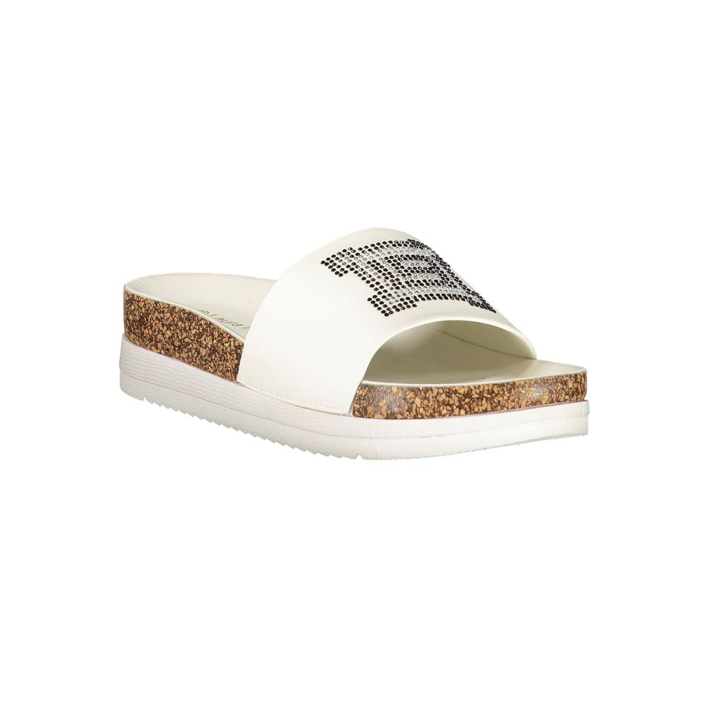 Laura Biagiotti White Polyurethane Women's Slipper | Regal Royce