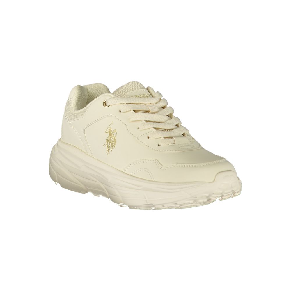 U.S. POLO ASSN. White Polyurethane Women's Sneaker | Regal Royce