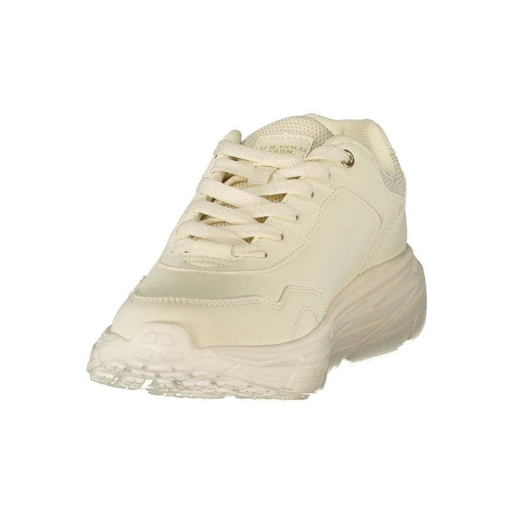 U.S. POLO ASSN. White Polyurethane Women's Sneaker | Regal Royce