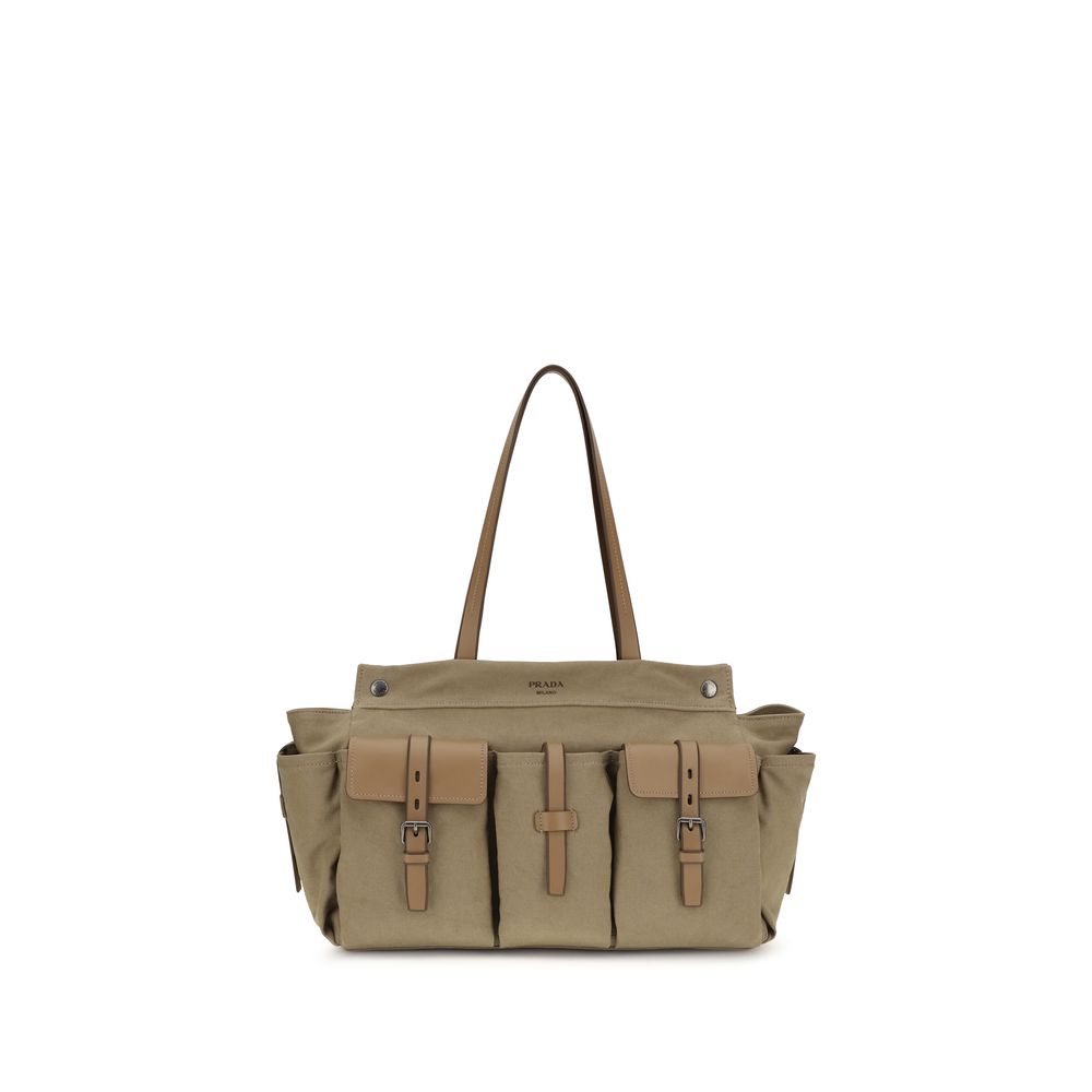 Prada Bicolor Cotton Shoulder Bag | Regal Royce