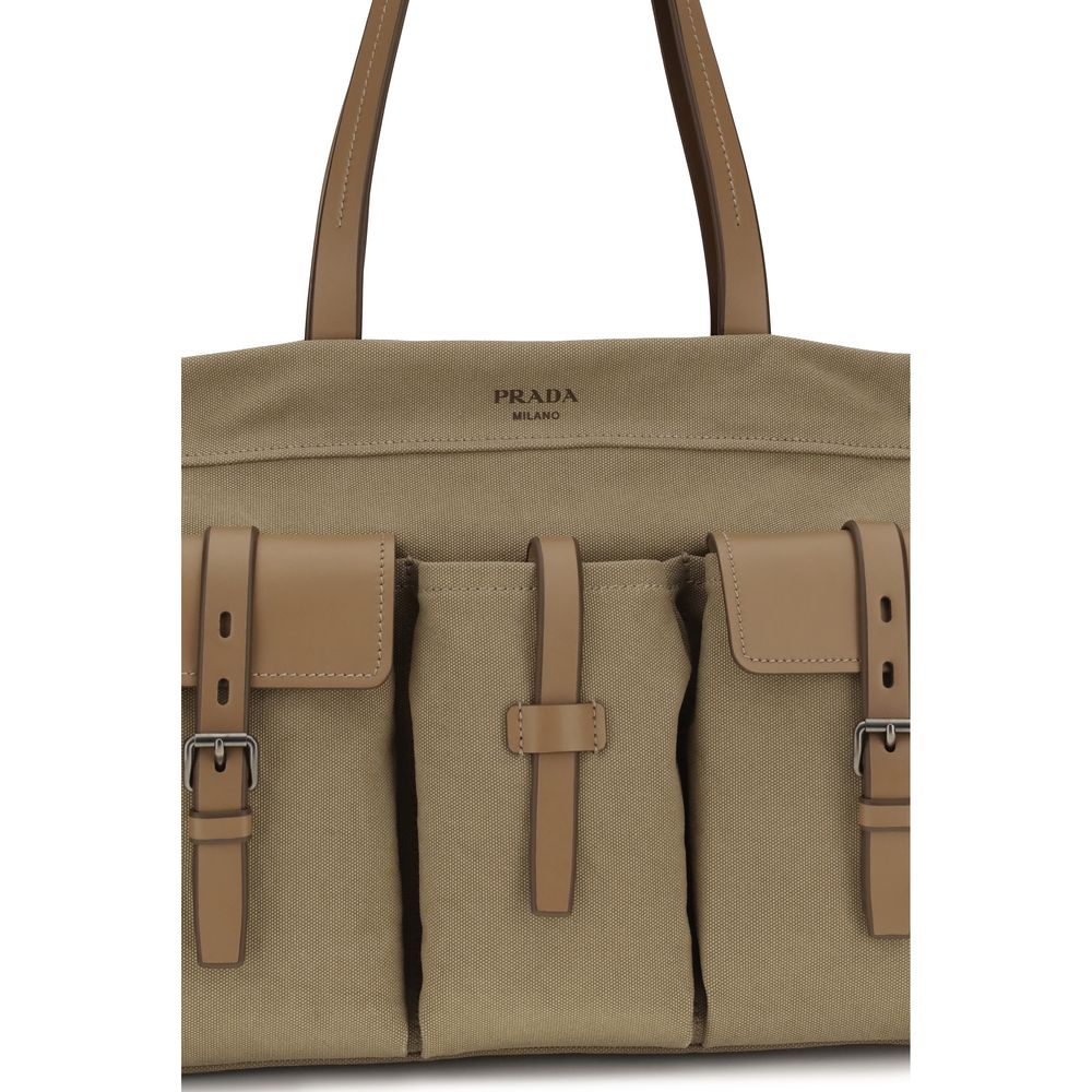 Prada Bicolor Cotton Shoulder Bag | Regal Royce