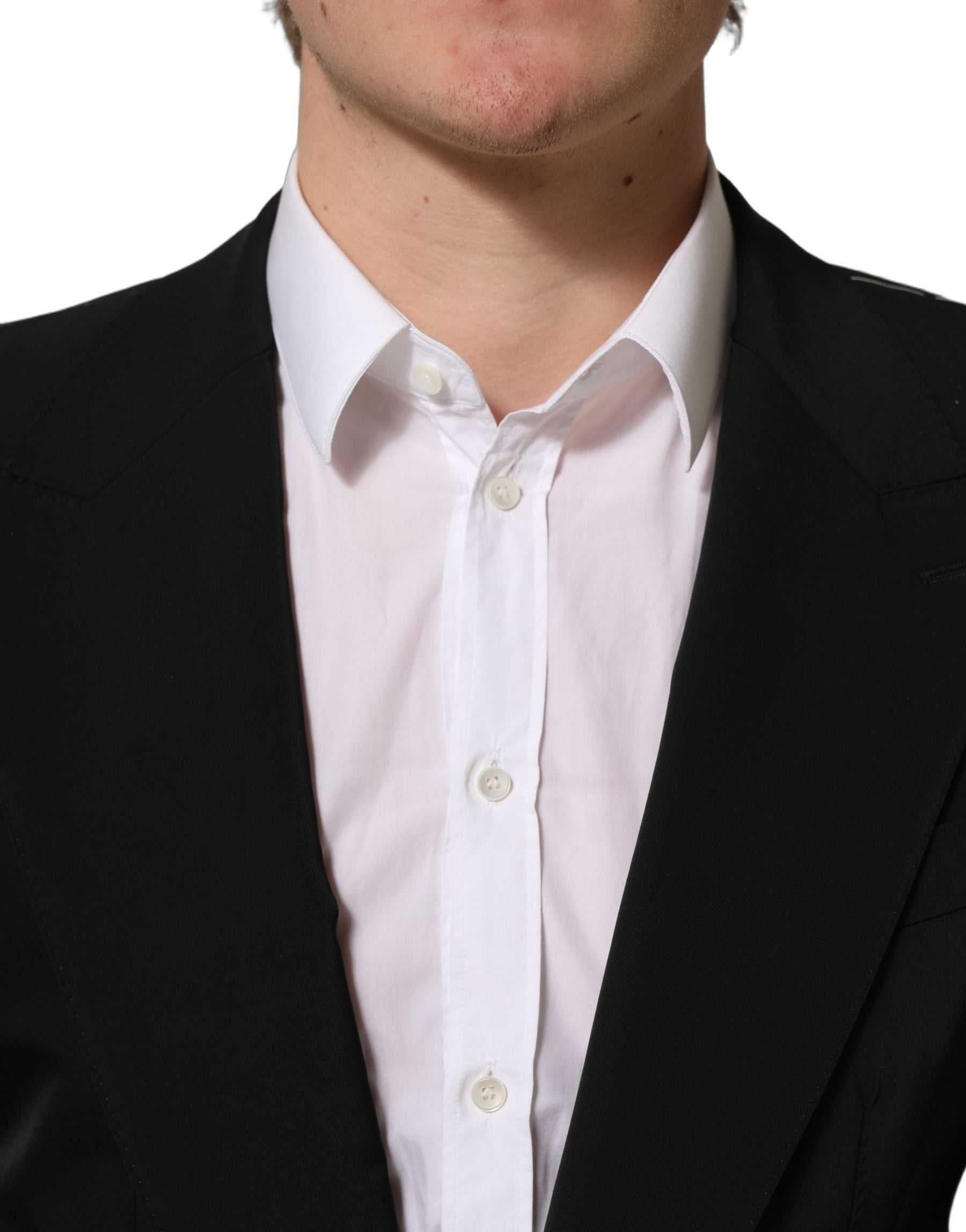 Dolce & Gabbana Black Single Breasted One Button Coat Blazer | Regal Royce