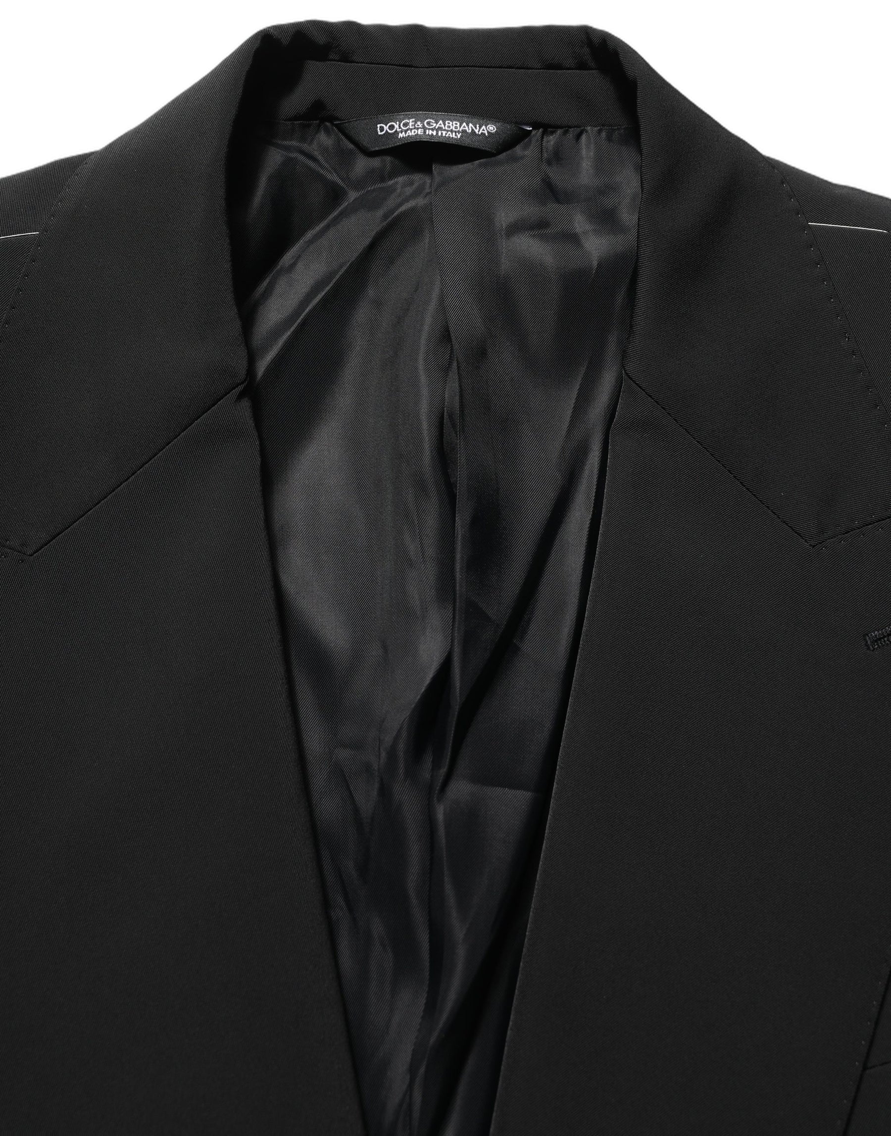 Dolce & Gabbana Black Single Breasted One Button Coat Blazer | Regal Royce