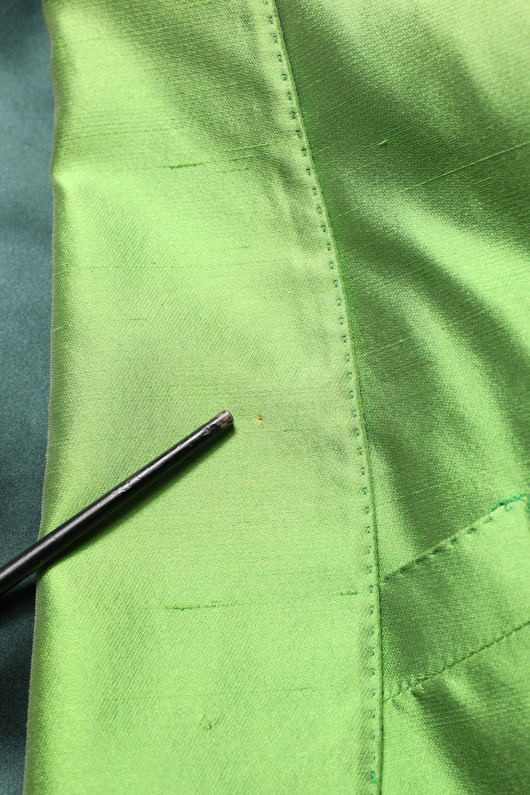 Dolce & Gabbana Green Silk SingleBreasted Embellished Blazer | Regal Royce