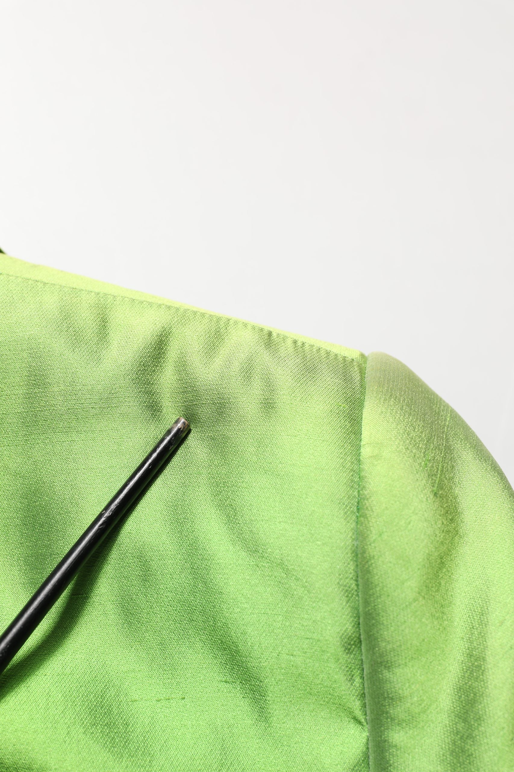 Dolce & Gabbana Green Silk SingleBreasted Embellished Blazer | Regal Royce