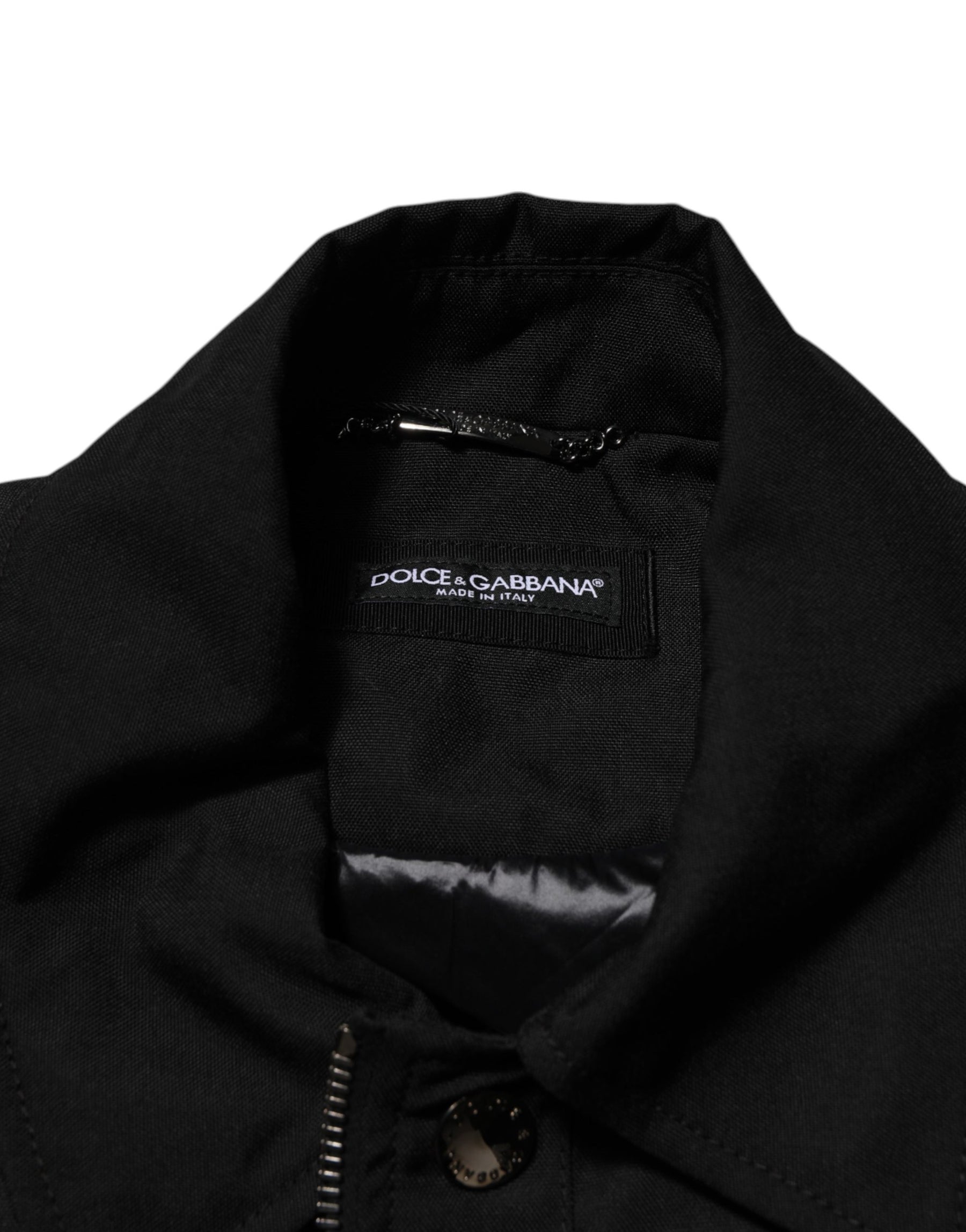 Dolce & Gabbana Black Nylon Full Zip Blouson Bomber Jacket | Regal Royce