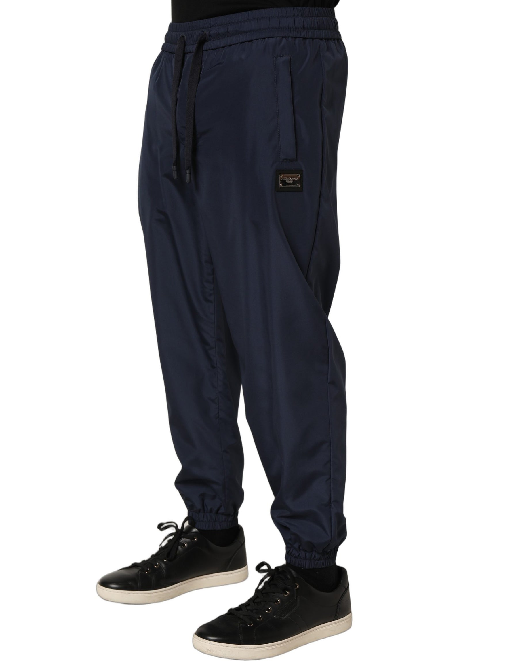 Dolce & Gabbana Dark Blue Polyester Jogger Sweatpants Pants | Regal Royce