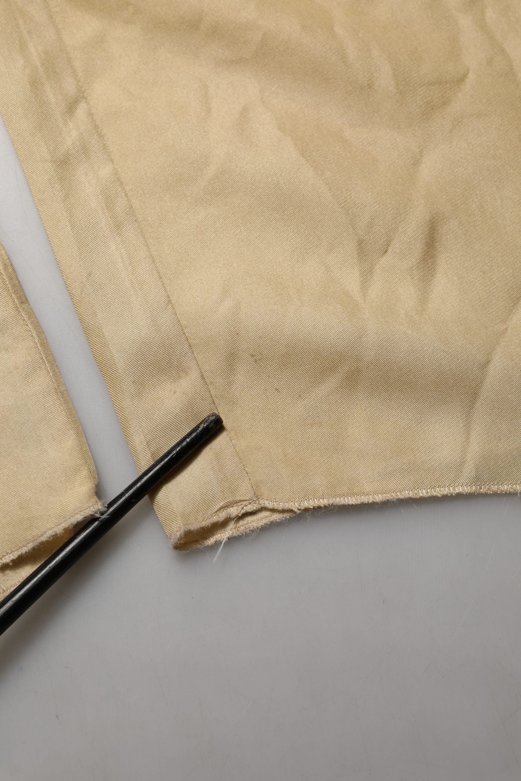 Dolce & Gabbana Yellow Straight Silk Mid Waist Chino Trouser Pants | Regal Royce