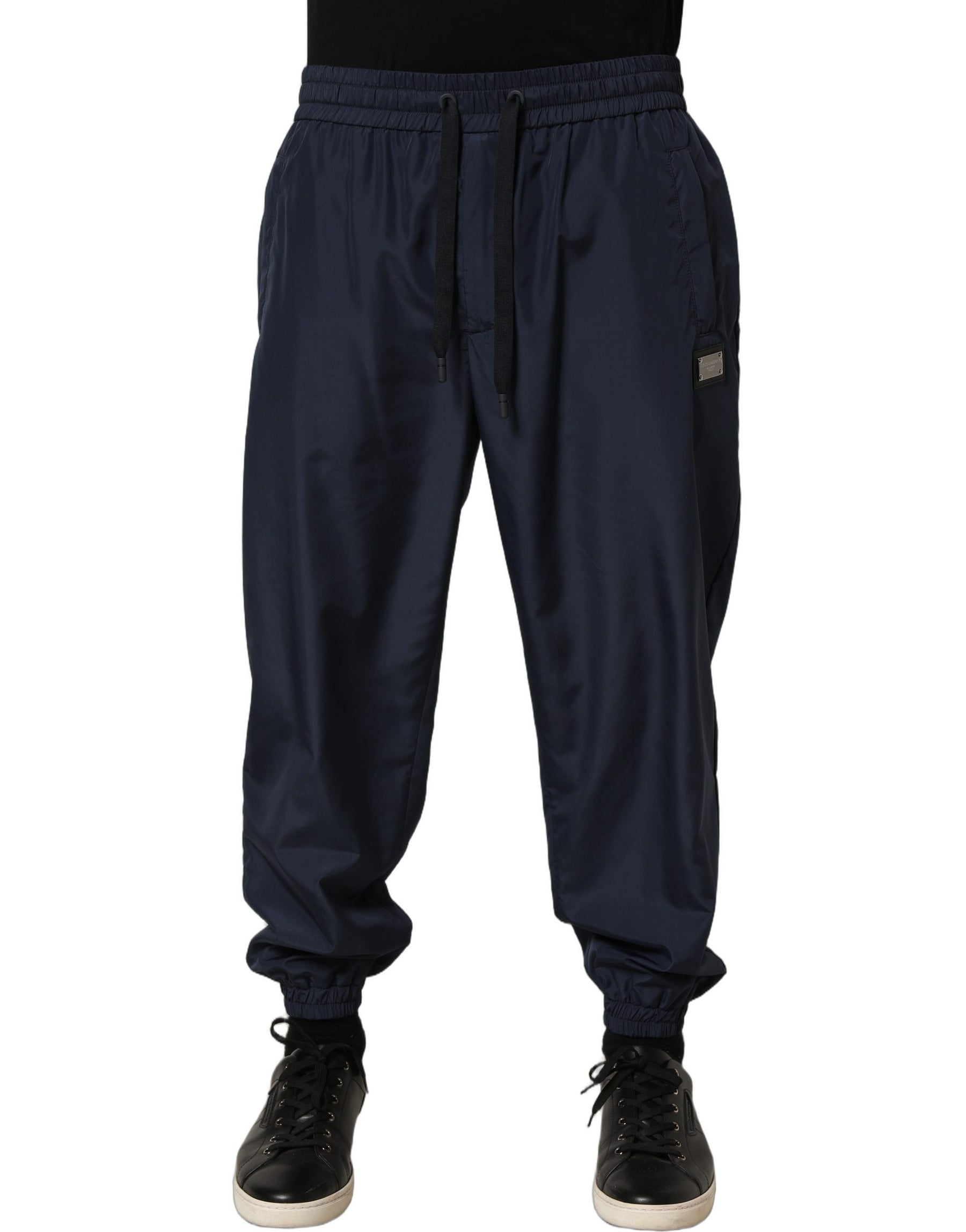 Dolce & Gabbana Dark Blue Polyester Jogger Sweatpants Pants | Regal Royce