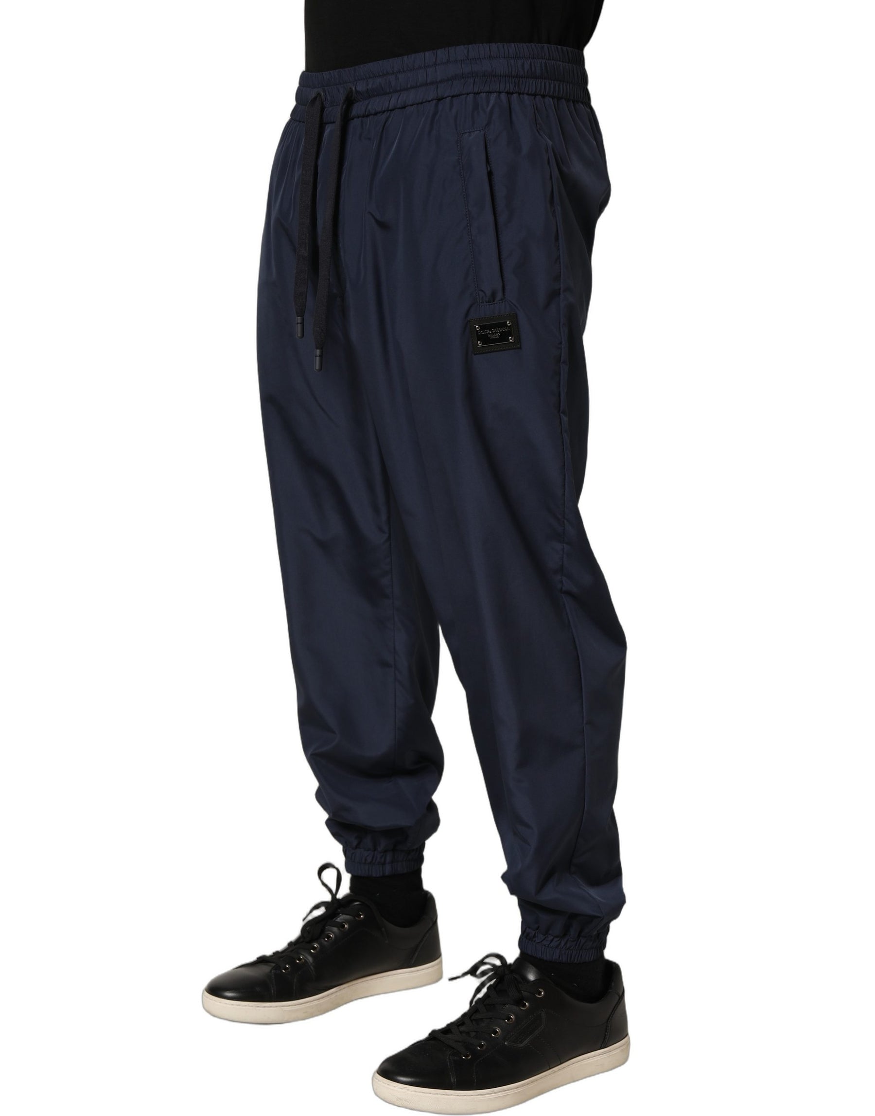 Dolce & Gabbana Dark Blue Polyester Jogger Sweatpants Pants | Regal Royce