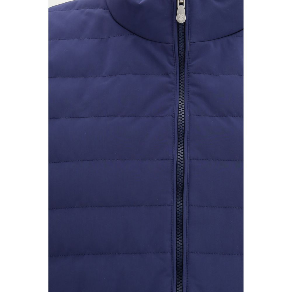 Brunello Cucinelli Blue Polyester Sleeveless Jacket | Regal Royce