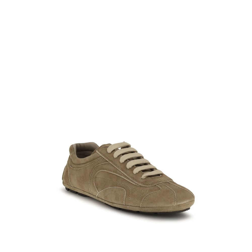 Prada Brown Calf Leather Bos Taurus Athletic Sneakers | Regal Royce