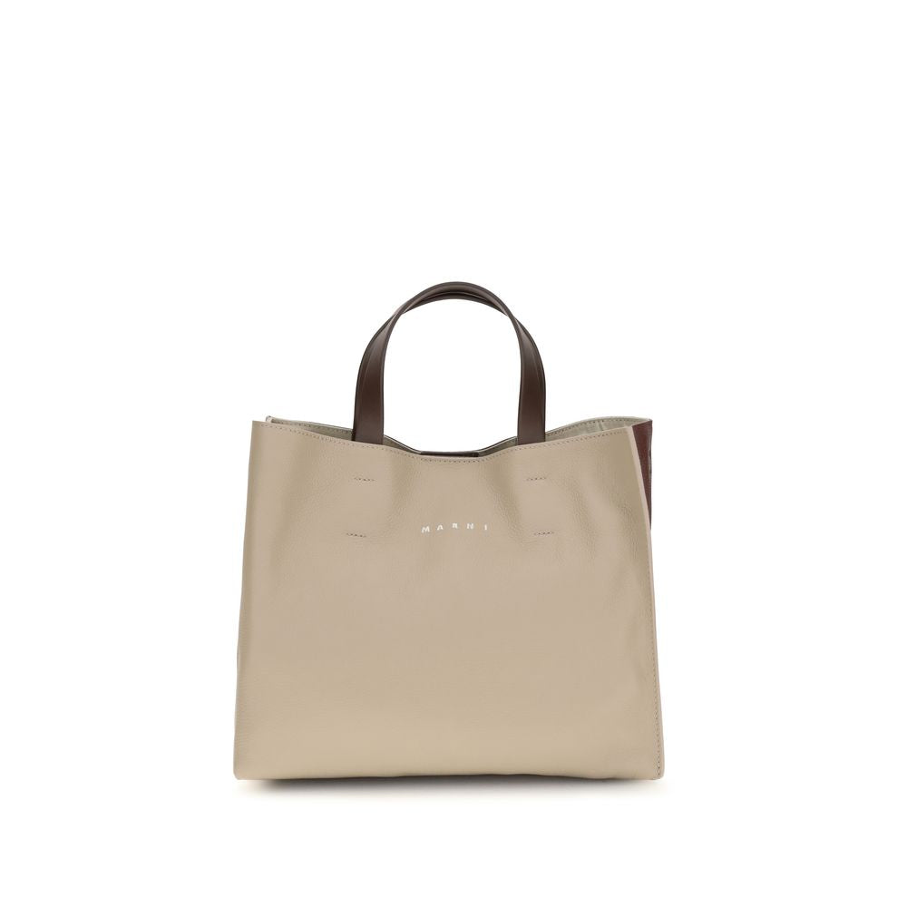 Marni Beige Calf Leather Bos Taurus Shoulder Bag | Regal Royce