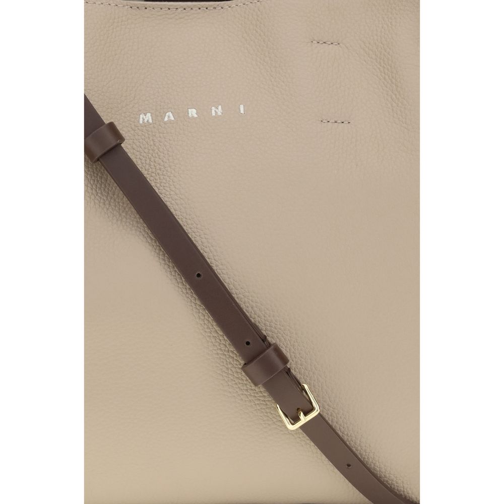Marni Beige Calf Leather Bos Taurus Shoulder Bag | Regal Royce