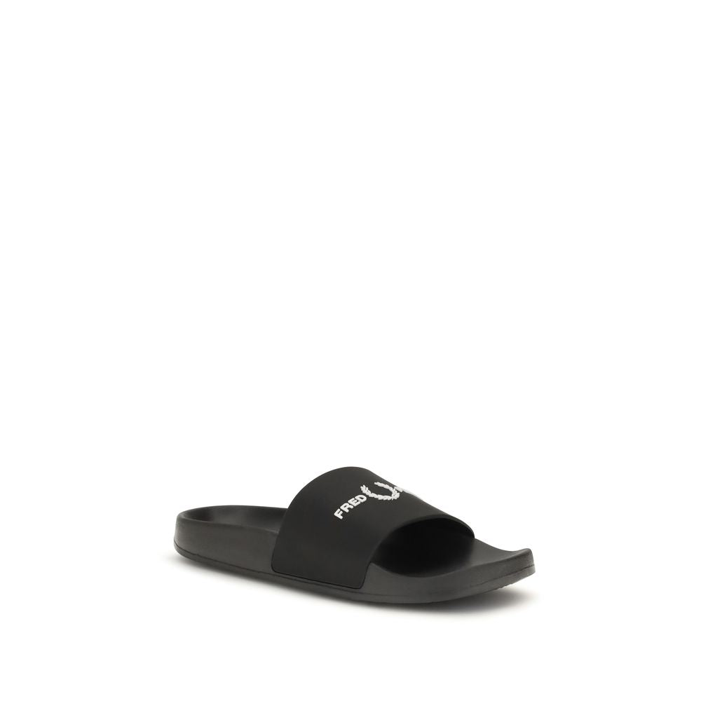 Fred Perry Black Rubber Sandals | Regal Royce