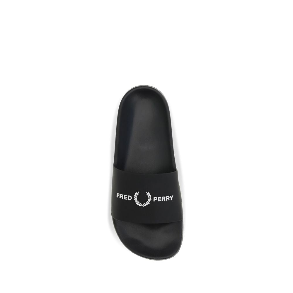Fred Perry Black Rubber Sandals | Regal Royce