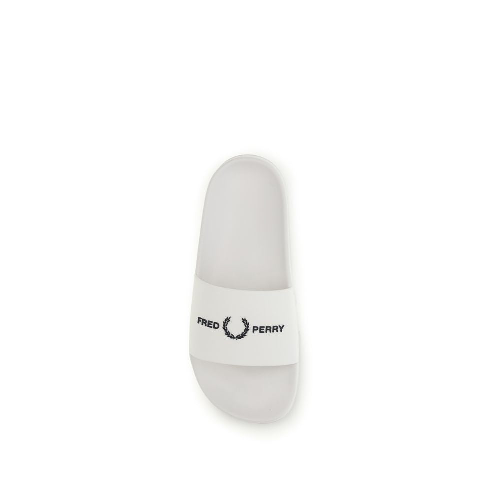 Fred Perry White Rubber Sandals | Regal Royce