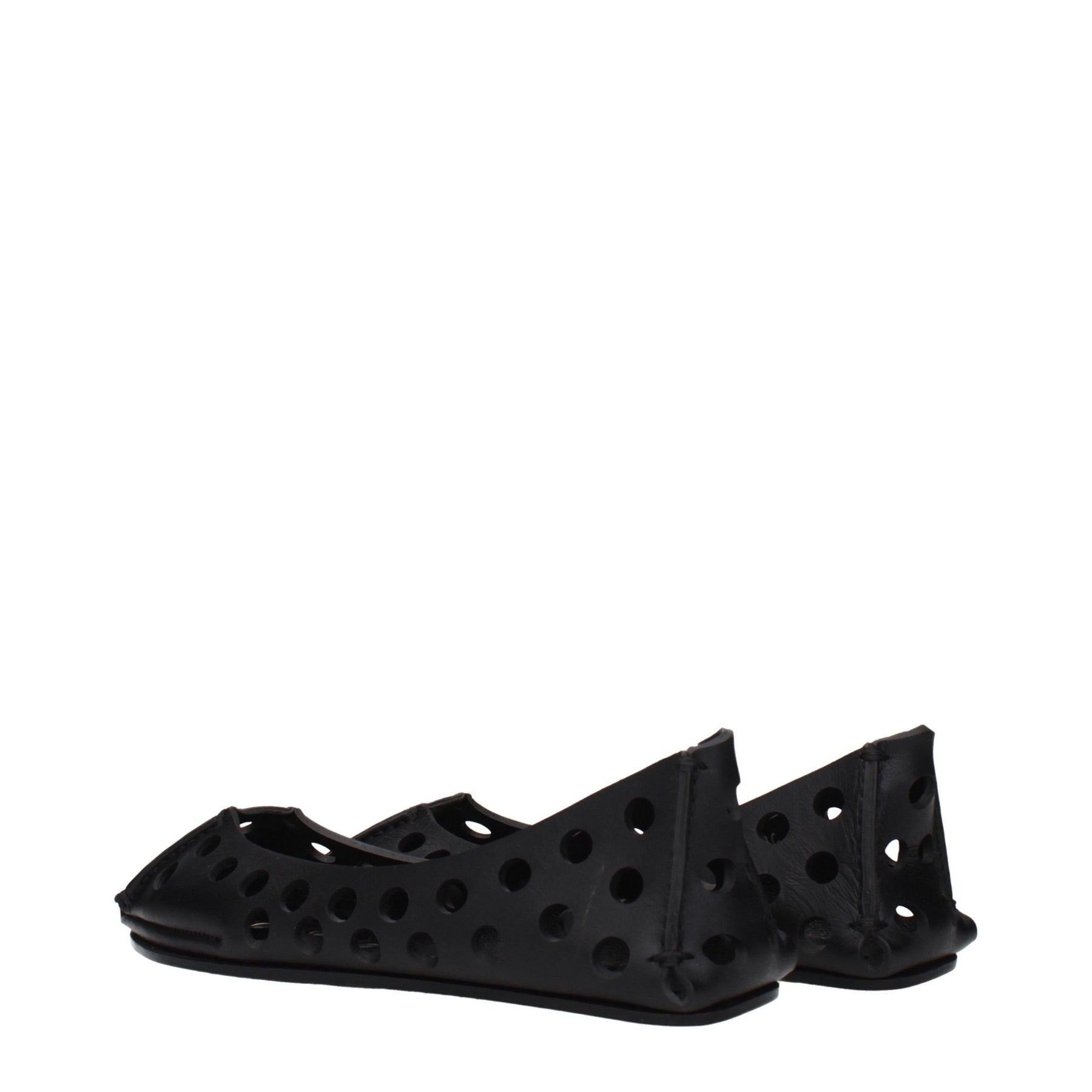 Alaïa Black Leather Ballet Flats | Regal Royce