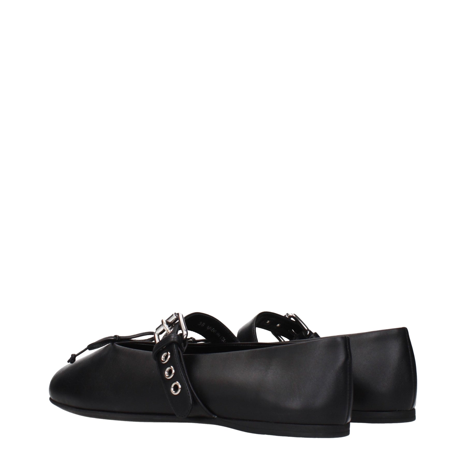 Miu Miu Black Leather Ballet Flats | Regal Royce