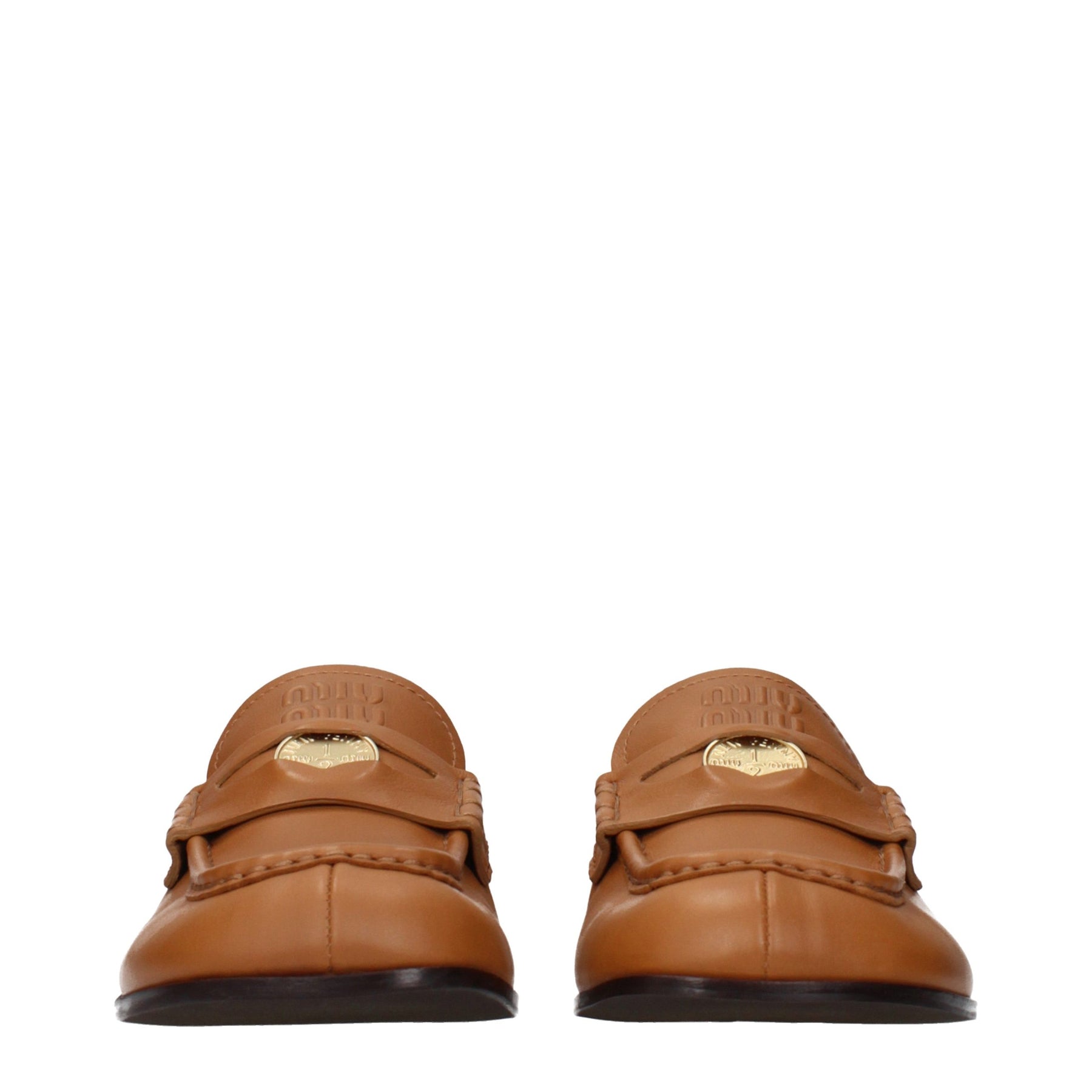 Miu Miu Brown Leather Slip-On Loafers | Regal Royce